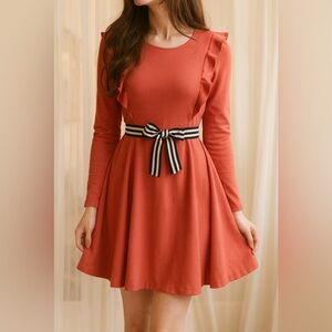 Polo Ralph Lauren Girls dress Coral Belted NWT